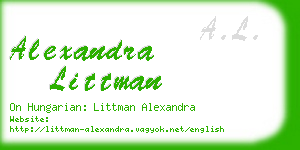 alexandra littman business card